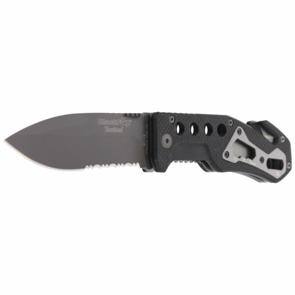 Nóż składany ratowniczy BlackFox G10 Black Rescue Folder (BF-115)-2