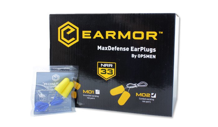 Earmor - Piankowe zatyczki do uszu MaxDefense - M02 - BOX 60 szt.-1