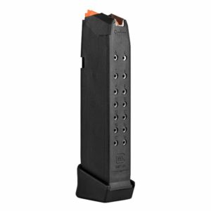 Magazynek Glock 17 plus 2 19 rd Orange Gen5 G17/G17L/G19/G19X/G26/G34/G45/G47 Technical Back Facing