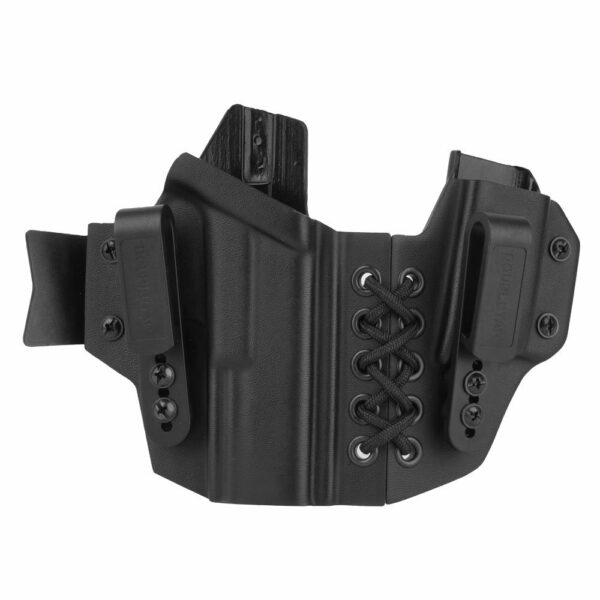 DOUBLETAP GEAR - Kabura wewnętrzna Kydex Appendix Elastic IWB z ładownicą do Glock 17 - Czarna-1