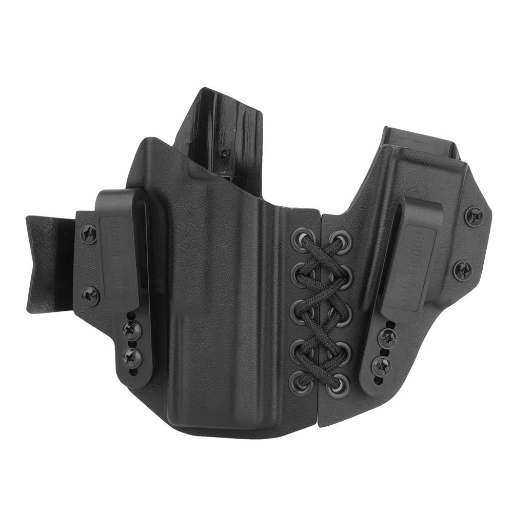 DOUBLETAP GEAR - Kabura wewnętrzna Kydex Appendix Elastic IWB z ładownicą do CZ P-10 C - Czarna-1