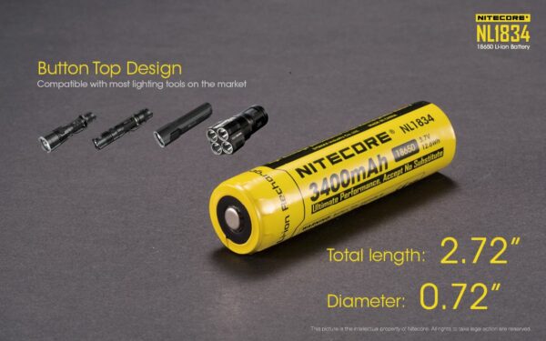 Akumulator Nitecore 18650 NL1834 3400mAh-7