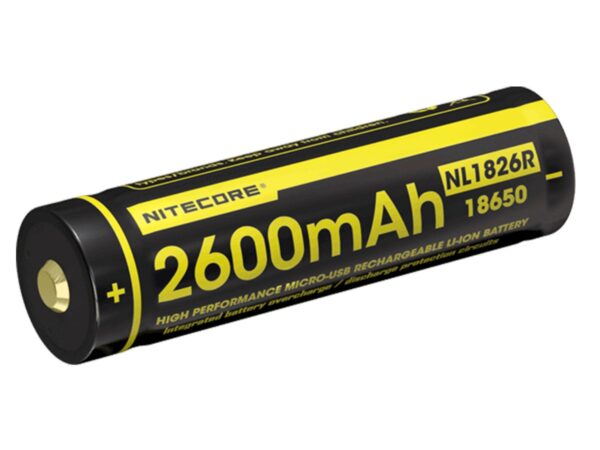 Akumulator Nitecore 18650 Micro USB NL1826R 2600mAh-1