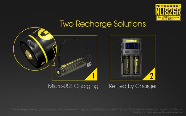 Akumulator Nitecore 18650 Micro USB NL1826R 2600mAh-4