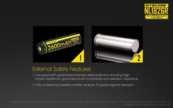 Akumulator Nitecore 18650 Micro USB NL1826R 2600mAh-8