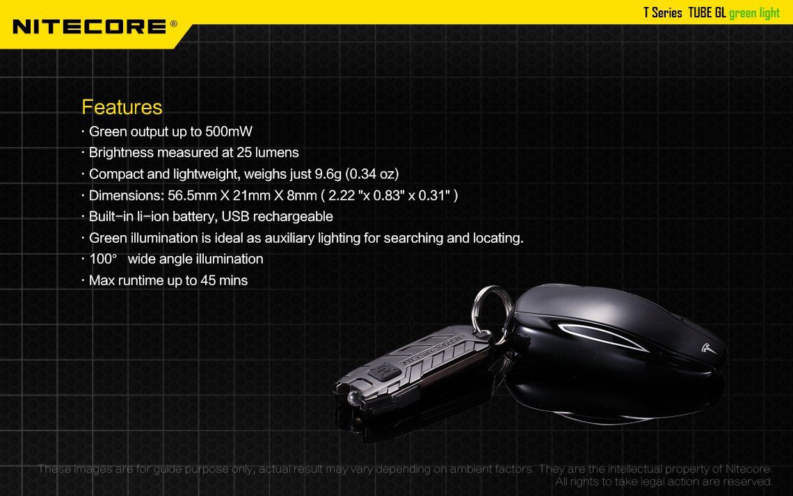 Latarka Nitecore TUBE-GL Green Light (zielone światło)-13