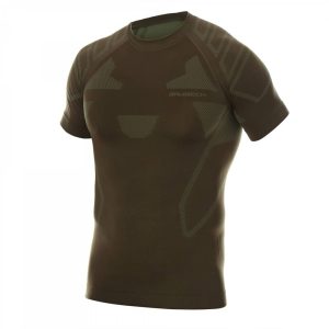 Brubeck - Koszulka termoaktywna Ranger Protect z krótkim rękawem - Khaki - SS13000-1