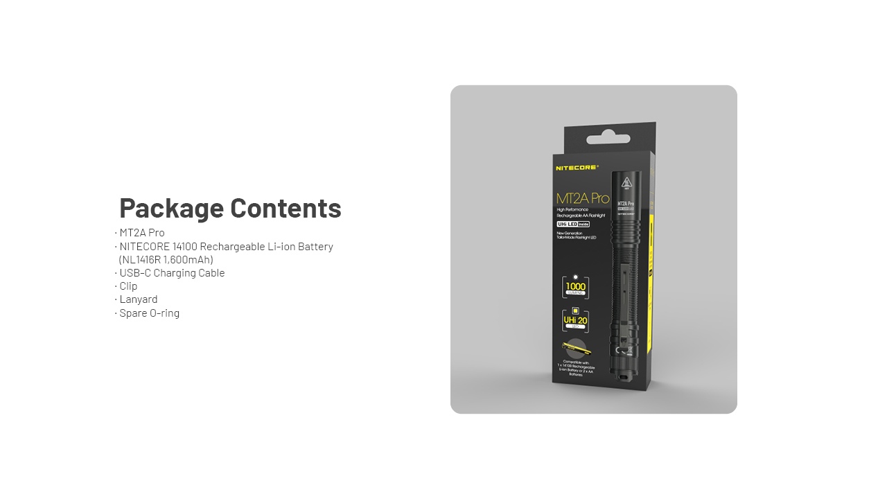 Latarka Nitecore MT2A PRO 1000 Lumenów-3