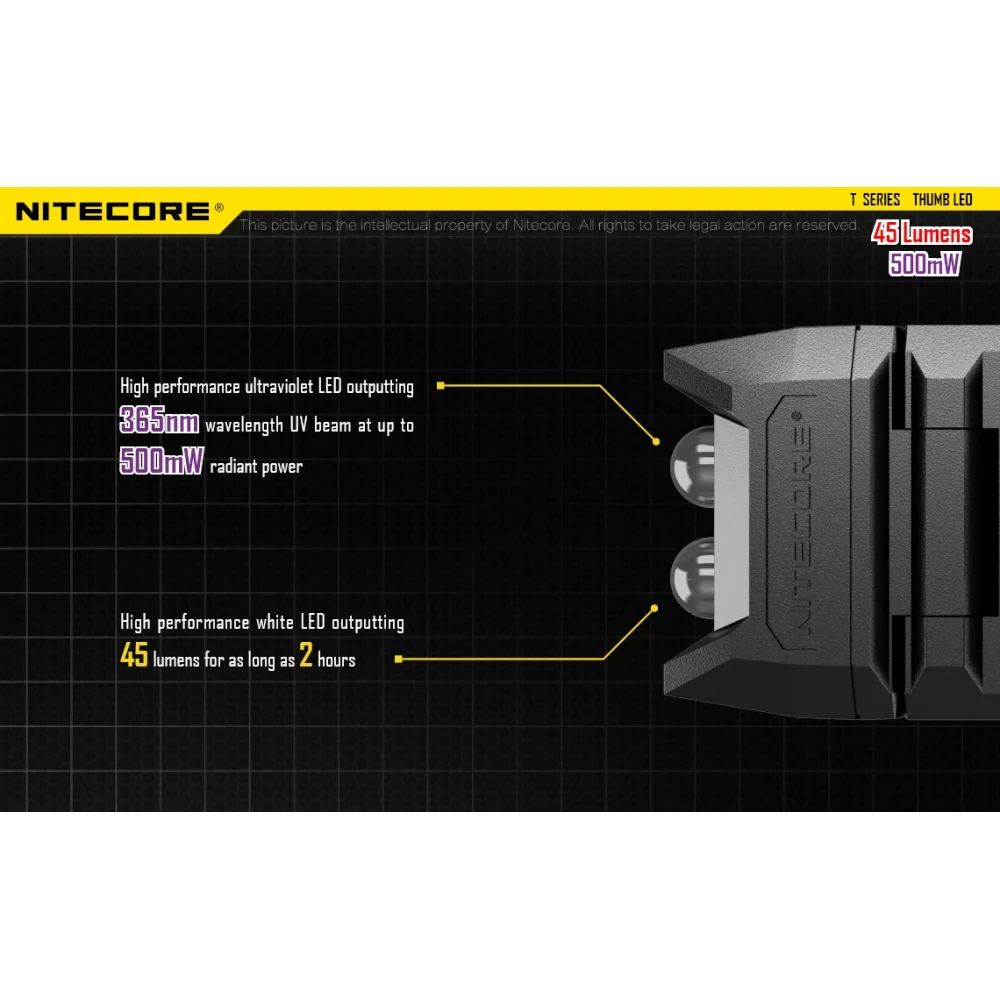 Latarka UV Nitecore Thumb LEO 7 Latarka UV Nitecore Thumb LEO