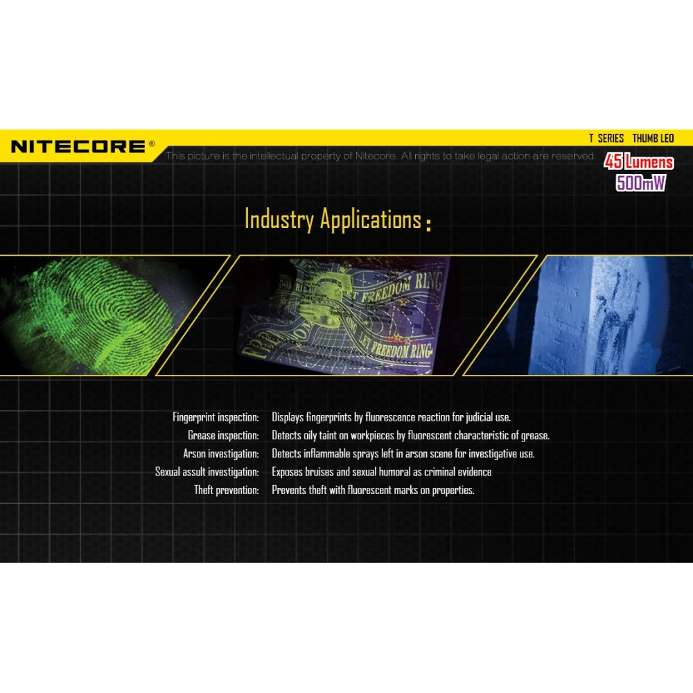 Latarka UV Nitecore Thumb LEO 9 Latarka UV Nitecore Thumb LEO