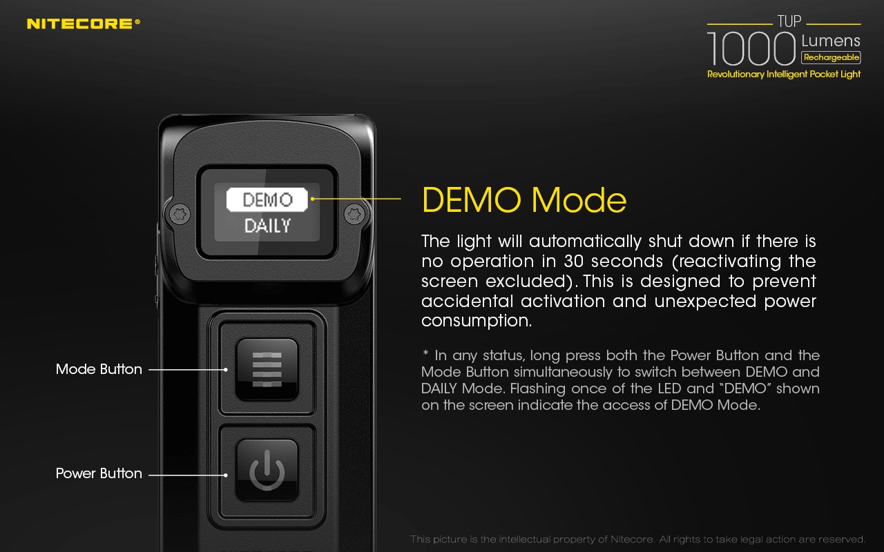 Latarka Nitecore TUP 1000 lumenów Czarna-11