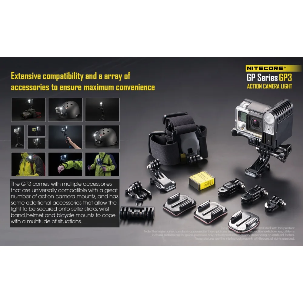 Latarka Nitecore GP3 360 lumenów do Go Pro 2 Latarka Nitecore GP3 360 lumenów do Go Pro