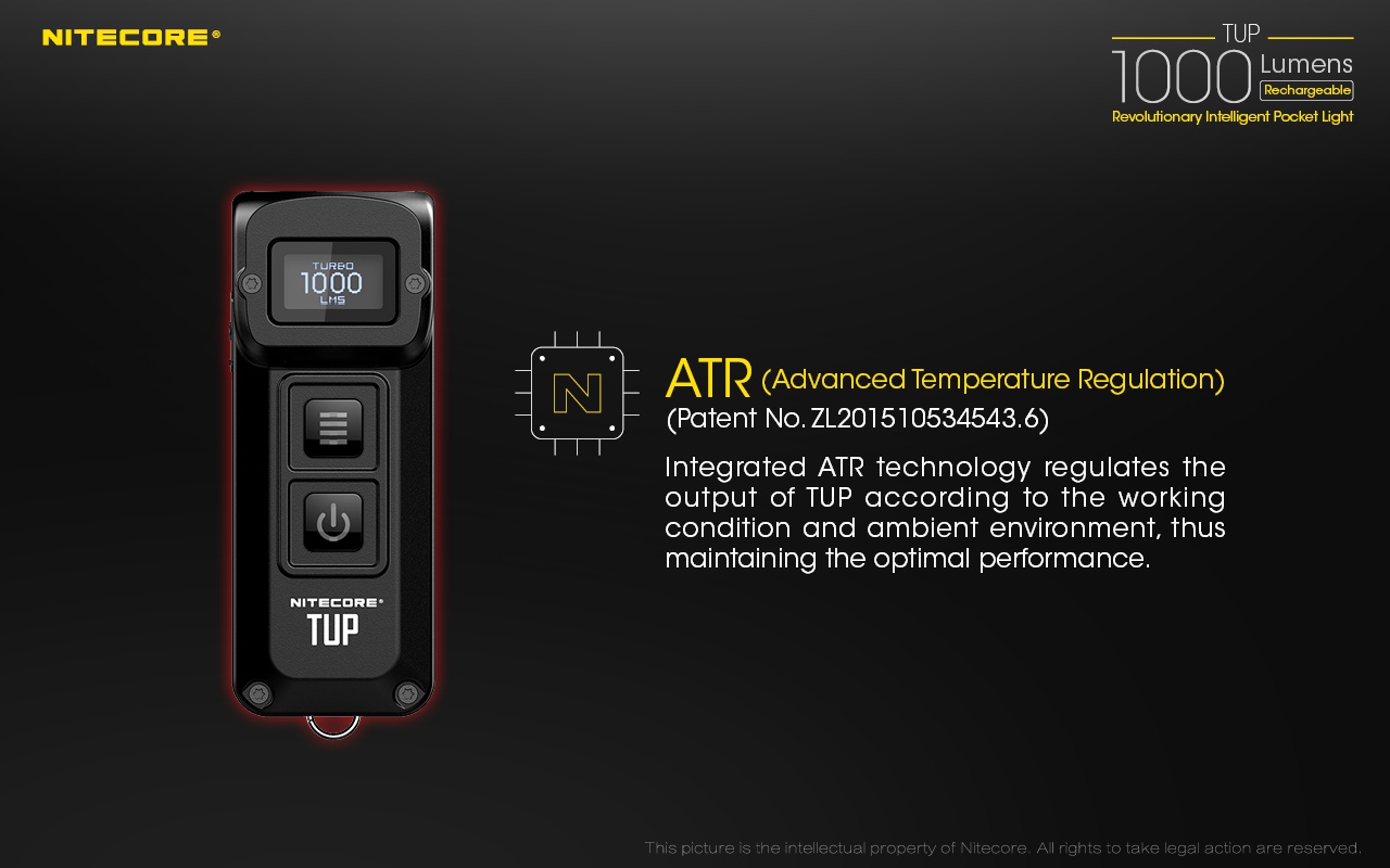 Latarka Nitecore TUP 1000 lumenów Czarna-16