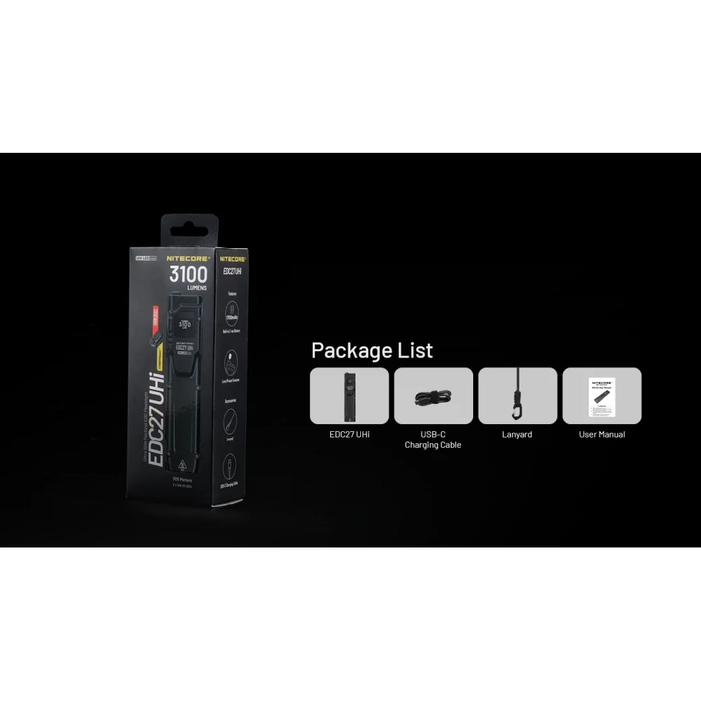 Latarka Nitecore EDC27 UHI 3100 Lumenów 5 Latarka Nitecore EDC27 UHI 3100 Lumenów