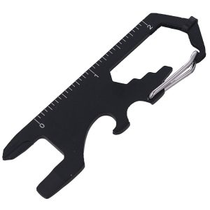 Barbaric MultiTool Card with Snap Hook, Black Stainless (39052)-1