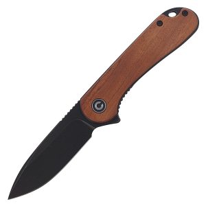 Nóż składany CIVIVI Elementum Flipper Cuibourtia Wood, Black Stonewashed (C907U)-1