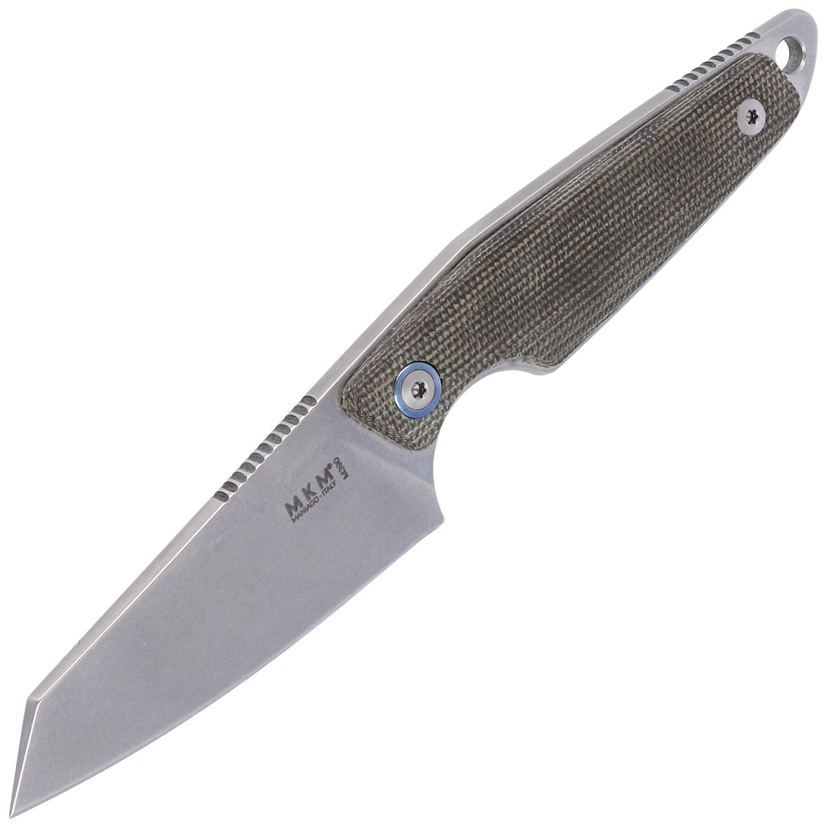 Nóż MKM Makro 2 Green Micarta, Stonewashed M390 by Jesper Voxnæs (MKMA02-GC)-7