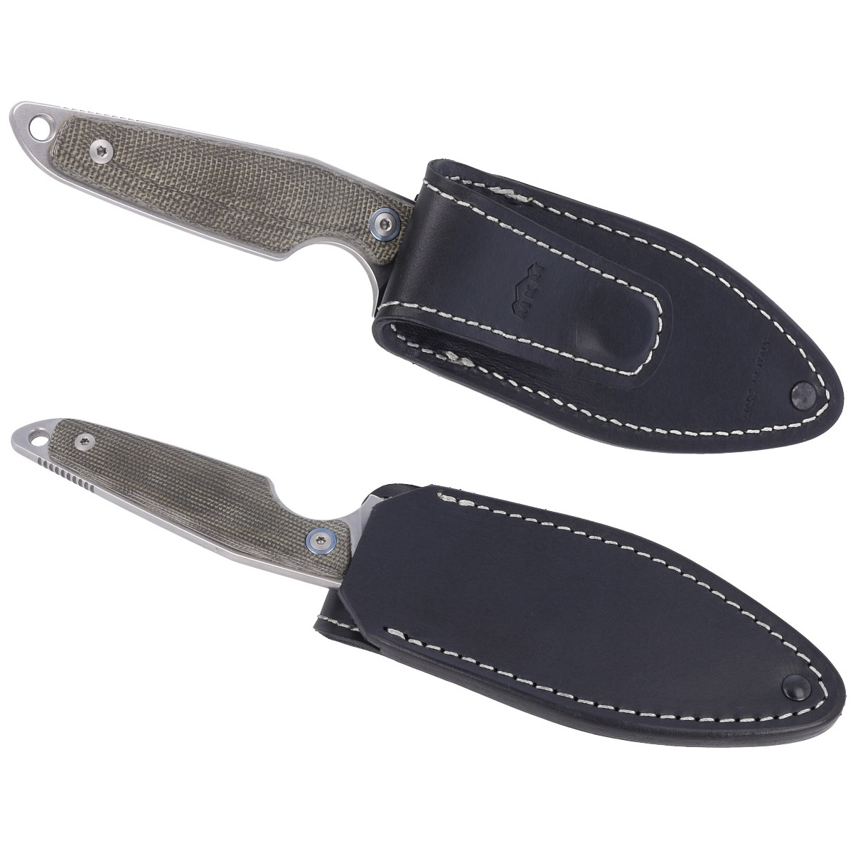 Nóż MKM Makro 2 Green Micarta, Stonewashed M390 by Jesper Voxnæs (MKMA02-GC)-8