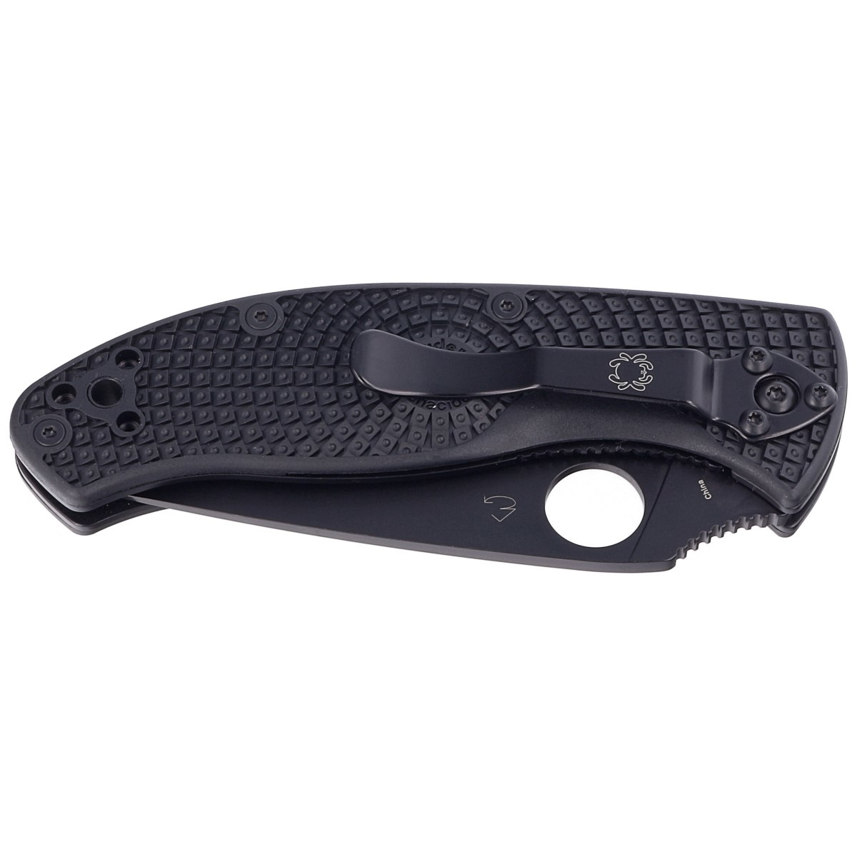 Nóż składany Spyderco Tenacious Lightweight Black FRN, Black Combo 8Cr13MoV by Eric Glesser (C122PSBBK)-2