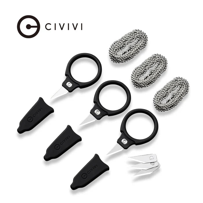 Noże na szyję 3szt Civivi Quick Snip Black ABS/Rubber, 6Cr13 (C22022A-2)-1