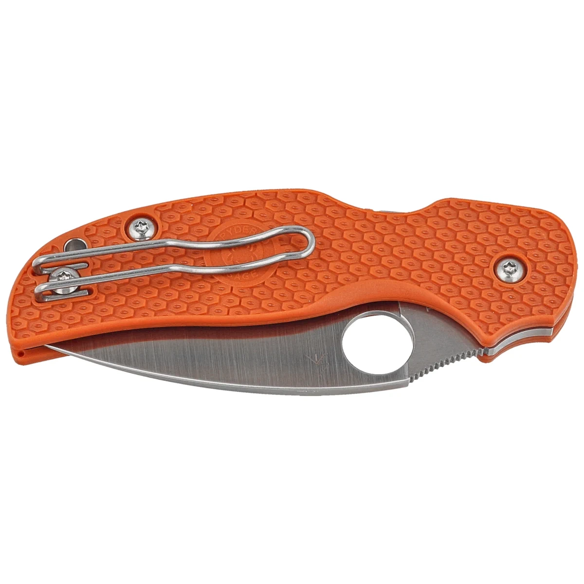 Nóż składany Spyderco Sage 5 Burnt Orange FRN, Satin Plain CPM REX 121 (C123BORP)-2