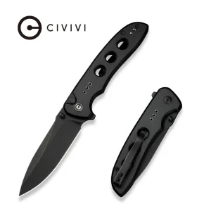 Nóż składany Civivi Hyperpulse Black Aluminium, Black Stonewashed 14C28N (C23087A-1)-1