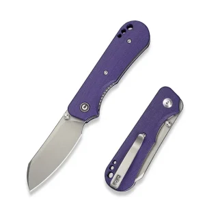 Nóż składany Civivi Crabby Purple G10, Stonewashed 14C28N by Ken Onion Jr. (C24055-2)-1