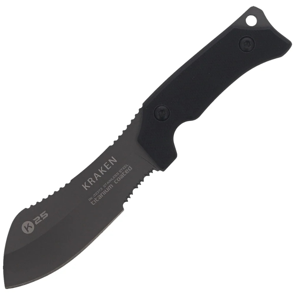 Nóż na szyję K25 Kraken Neck Knife Black G10, Titanium 7Cr17Mov 1 Nóż na szyję K25 Kraken Neck Knife Black G10, Titanium 7Cr17Mov