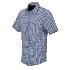 Helikon - Koszula Covert Concealed Carry Short Sleeve - Royal Blue Checkered - KO-CCS-CB-C4-1