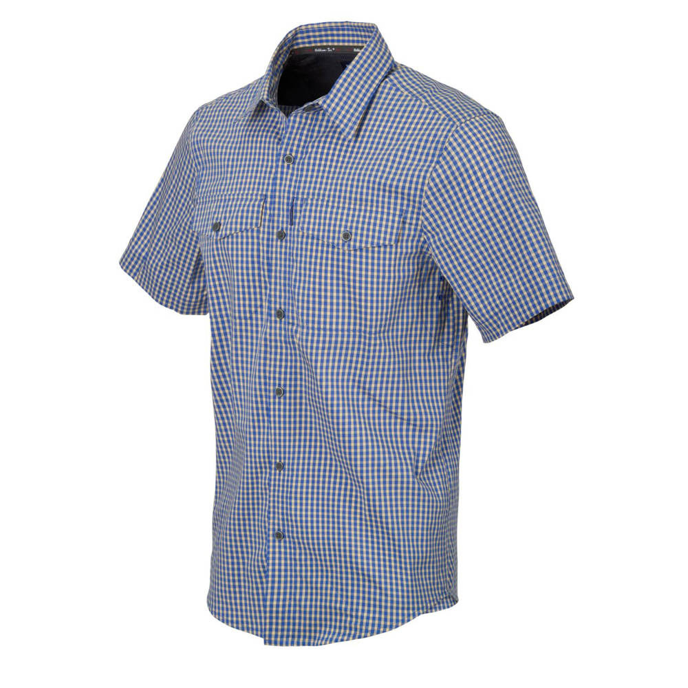 Helikon - Koszula Covert Concealed Carry Short Sleeve - Royal Blue Checkered - KO-CCS-CB-C4-1