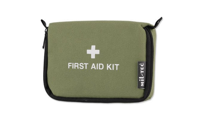 Mil-Tec - Mała apteczka z wyposażeniem - First Aid Kit - Oliwkowa - 16026001-1