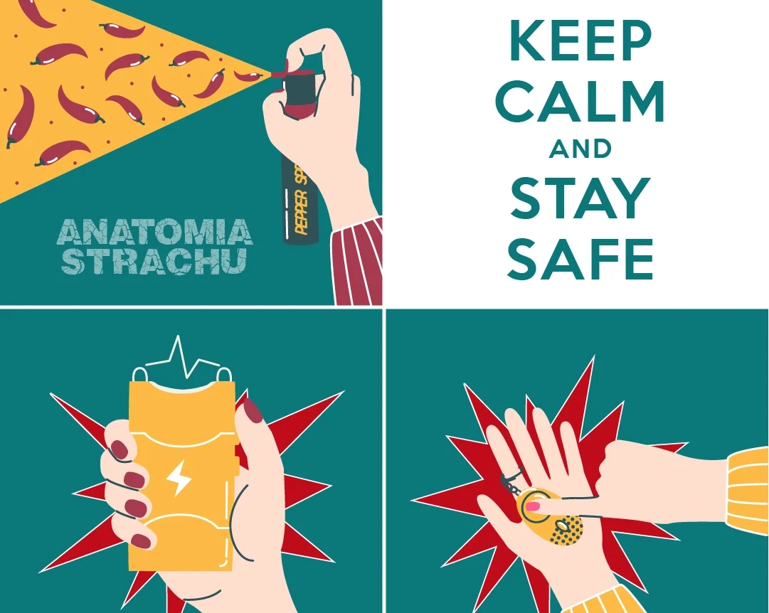felieton LifeAid.pl Anatomia Strachu Keep Calm and Stay Safe Anatomia Strachu - alarm osobisty, gaz pieprzowy, paralizator z latarką do damskiej torebki