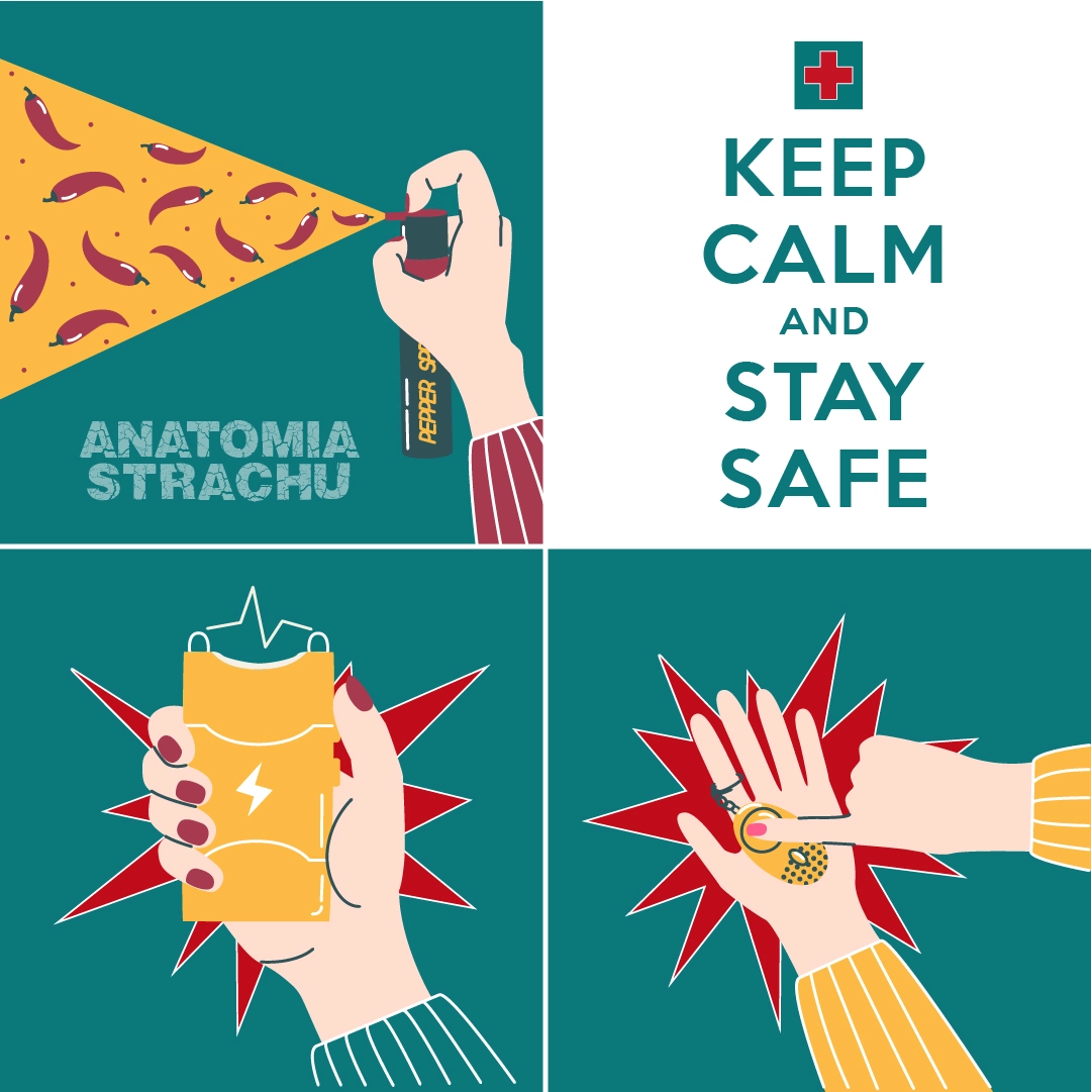 felieton LifeAid.pl Anatomia Strachu Keep Calm and Stay Safe Anatomia Strachu - alarm osobisty, gaz pieprzowy, paralizator z latarką do damskiej torebki