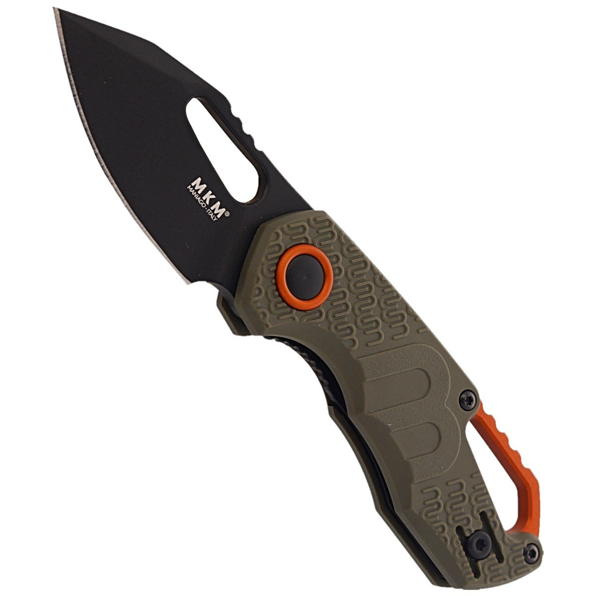 Nóż składany MKM Isonzo Clip Point Green FRN, Black Idroglider N690 by Jesper Voxnæs (MKFX03-3PGO)-4