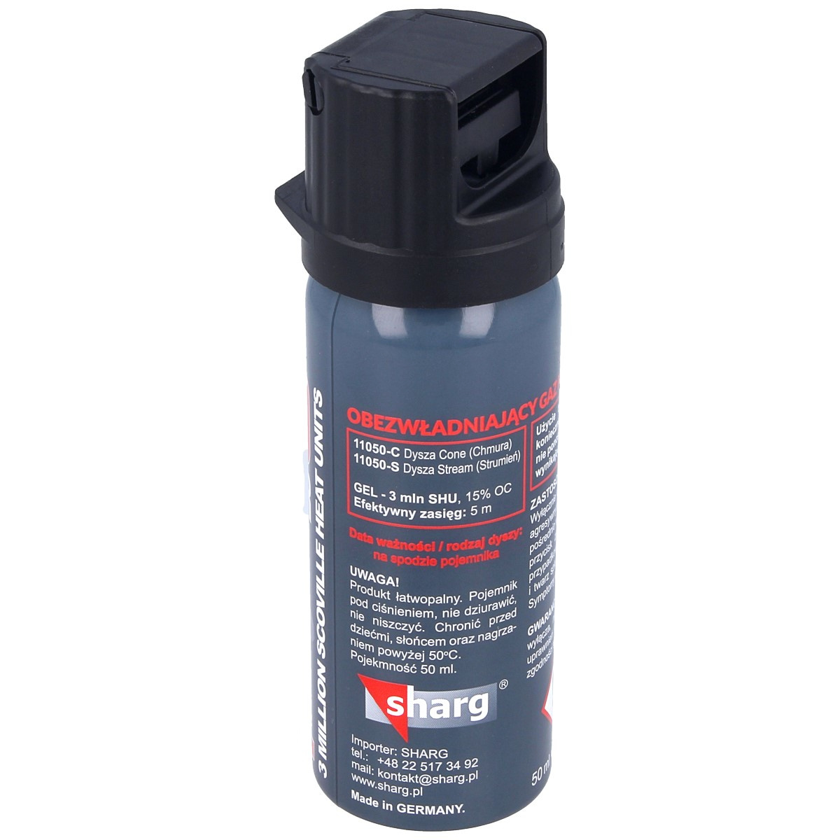 Gaz pieprzowy Sharg Graphite Gel 3mln SHU, Cone 50ml (11050-C)-2