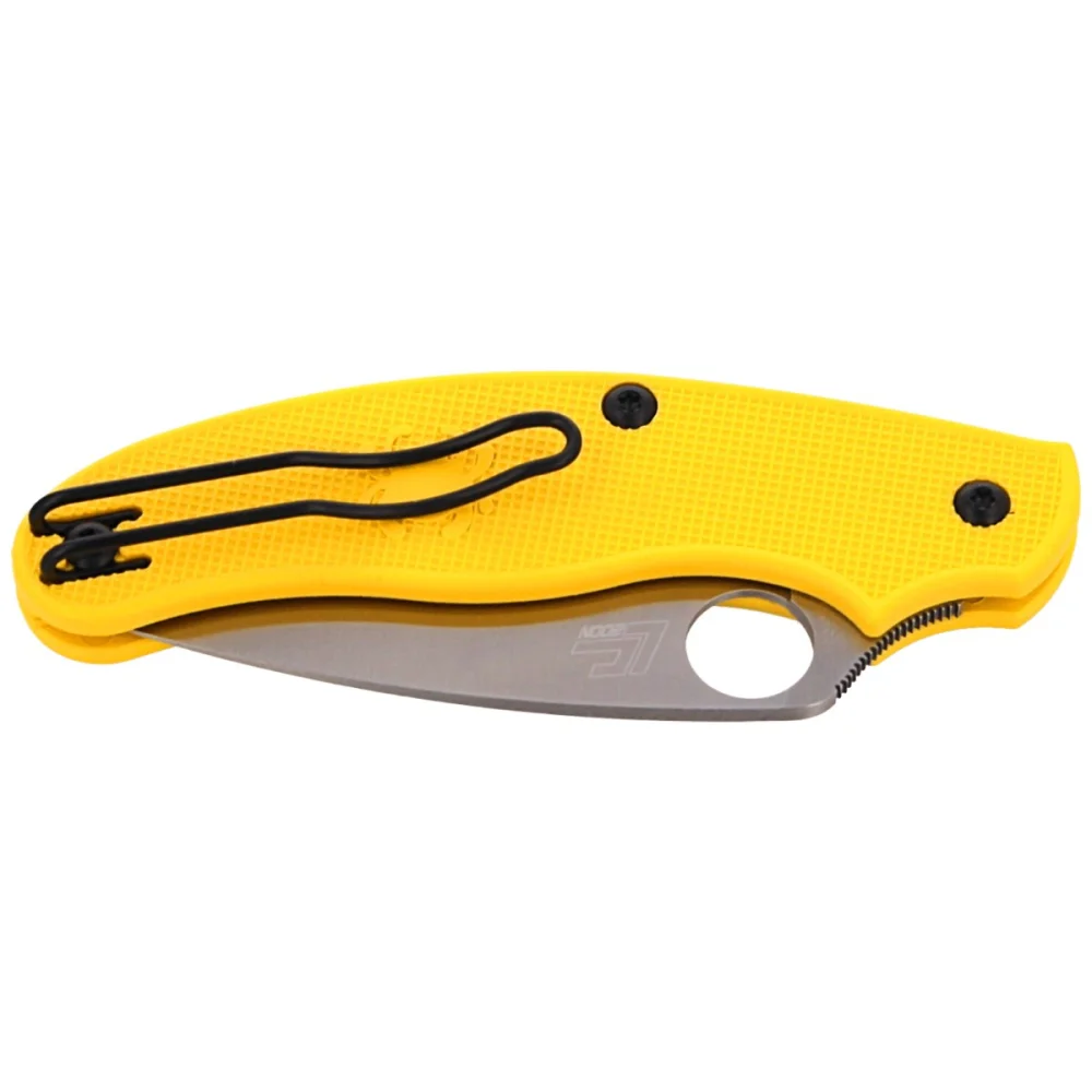 Nóż składany Spyderco UK Penknife Salt FRN Yellow LC200N Plain (C94PYL) 2 Nóż składany Spyderco UK Penknife Salt FRN Yellow LC200N Plain (C94PYL)