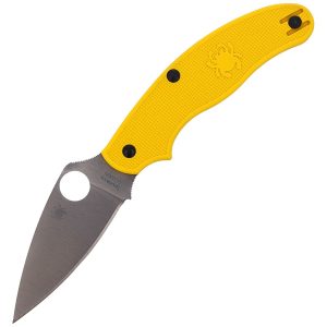 Nóż składany Spyderco UK Penknife Salt FRN Yellow LC200N Plain (C94PYL)-1