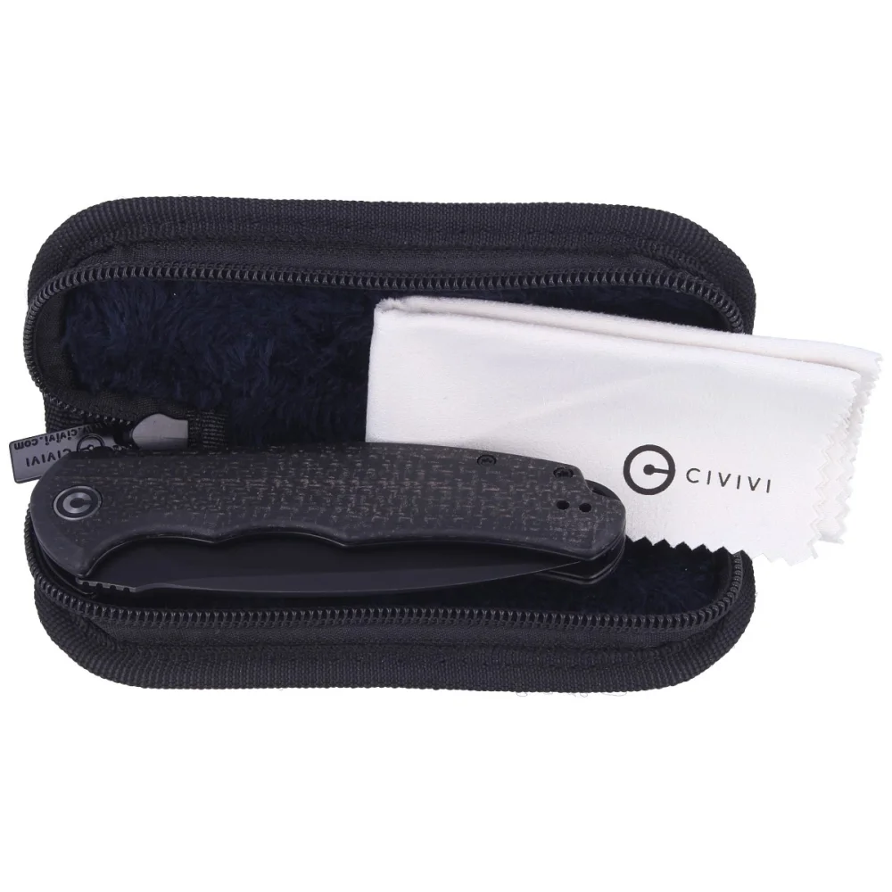 Nóż składany Civivi Praxis Black Coarse Micarta, Black Stonewashed 9Cr18MoV (C803G) 9 Nóż składany Civivi Praxis Black Coarse Micarta, Black Stonewashed 9Cr18MoV (C803G)