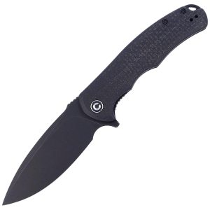 Nóż składany Civivi Praxis Black Coarse Micarta, Black Stonewashed 9Cr18MoV (C803G)-1
