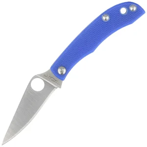 Nóż składany Spyderco Honeybee Blue G10, Satin 12C27 (C137GBLP)-1