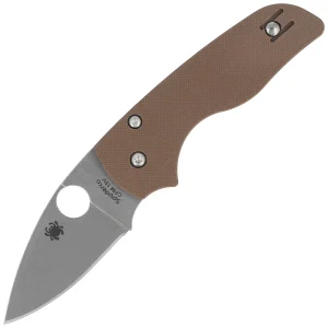 Nóż składany Spyderco Lil' Native Compression Lock Sprint Run Brown G-10, Stonewashed CPM 15V by Eric Glesser (C230GPBN15V)-1