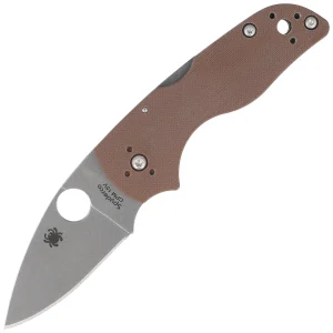 Nóż składany Spyderco Lil' Native Back Lock Sprint Run Brown G-10, Stonewashed CPM 15V by Eric Glesser (C230MBGPBN15V)-1