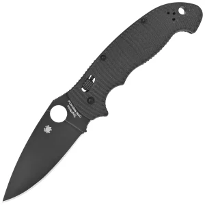 Nóż składany Spyderco Manix 2XL Salt Black G10, Black DLC MagnaCut by Eric Glesser (C95GMCBKP2)-1