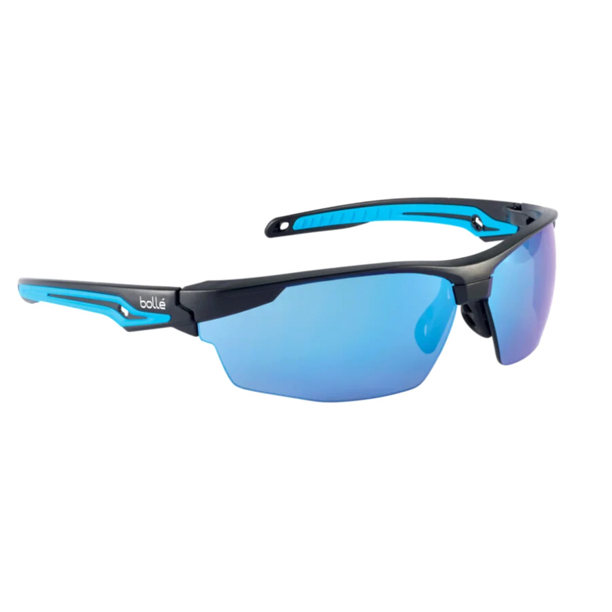 Bolle Safety - Okulary ochronne Tryon - EN 166 FT - Platinum - Blue Cobalt Flash - TRYONN40E-1