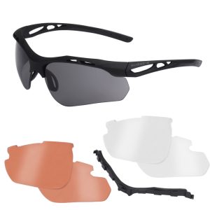 Swiss Eye - Okulary balistyczne Attac - Wmienne wizjery - Czarny - 40391-1