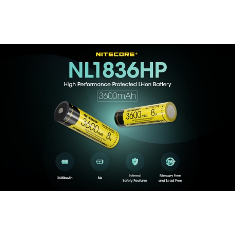 AKUMULATOR LI-ION NITECORE 18650 3600 mAh NL1836HP-4