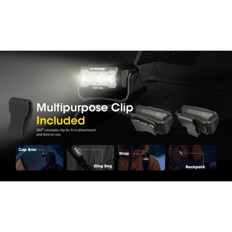 Latarka czołowa Nitecore HA15 UHE 400 Lumenów + akumulator NL1411R-5