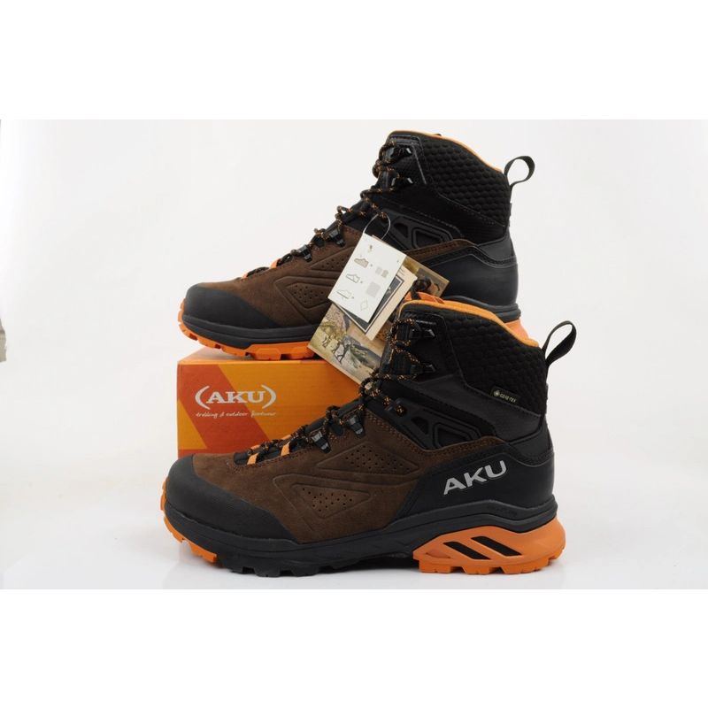 Aku buty trekkingowe męskie Reactive Gore-tex turystyczne za kostkę brązowe 10 Aku-10