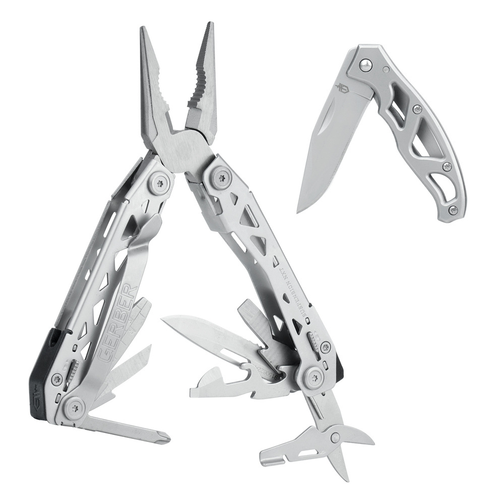 Gerber - Zestaw - Multitool Suspension NXT i nóż składany Mini Paraframe GT 4L - 1052474 1 Gerber - Zestaw - Multitool Suspension NXT i nóż składany Mini Paraframe GT 4L - 1052474-1