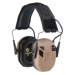 Earmor - Aktywne ochronniki słuchu M300T - NRR 23 dB - Bluetooth 5.4 - Coyote Brown - M300T-CB-1